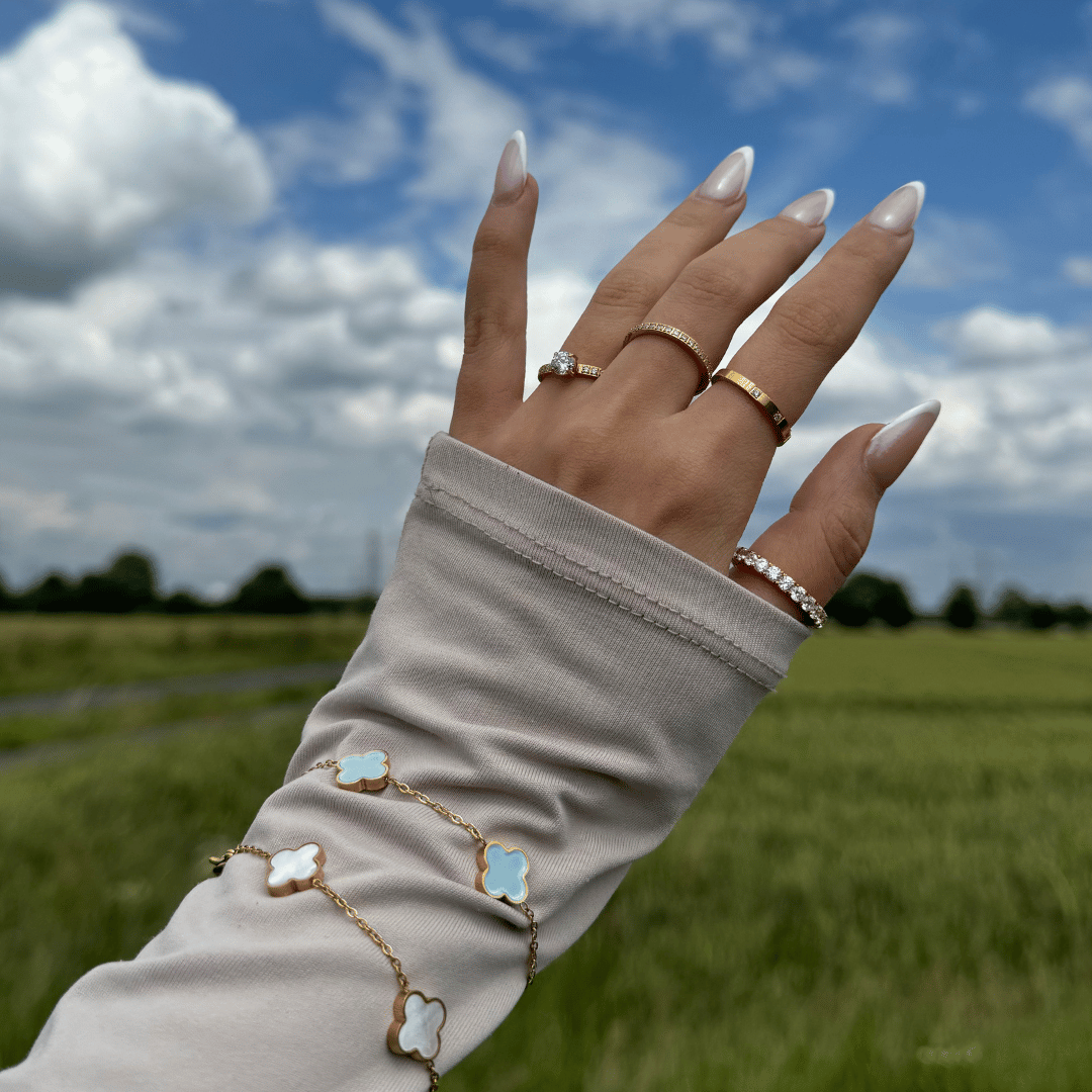 Baby Blue Clover Bracelet