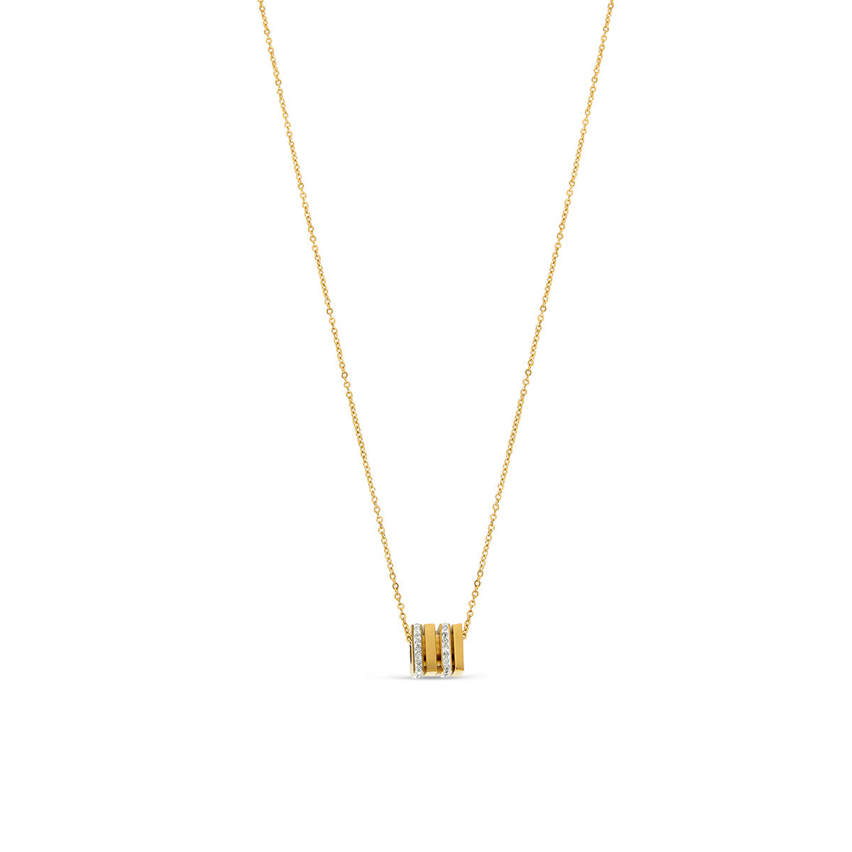 Rubix Stone Necklace - Gold