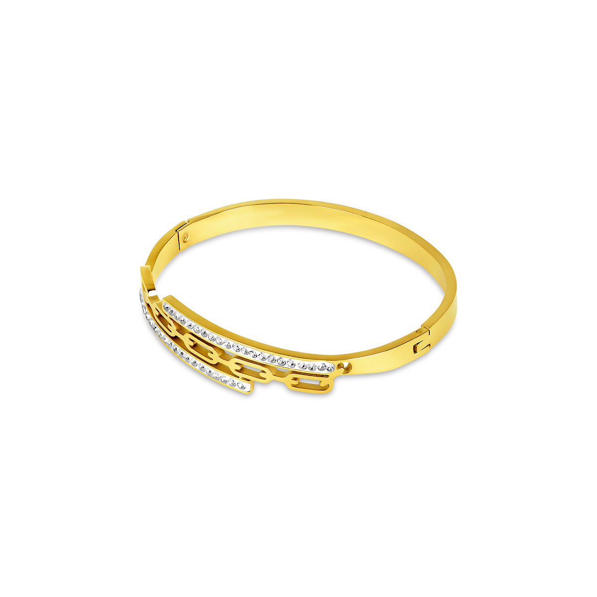 Margot Stone Bangle Bracelet - Gold