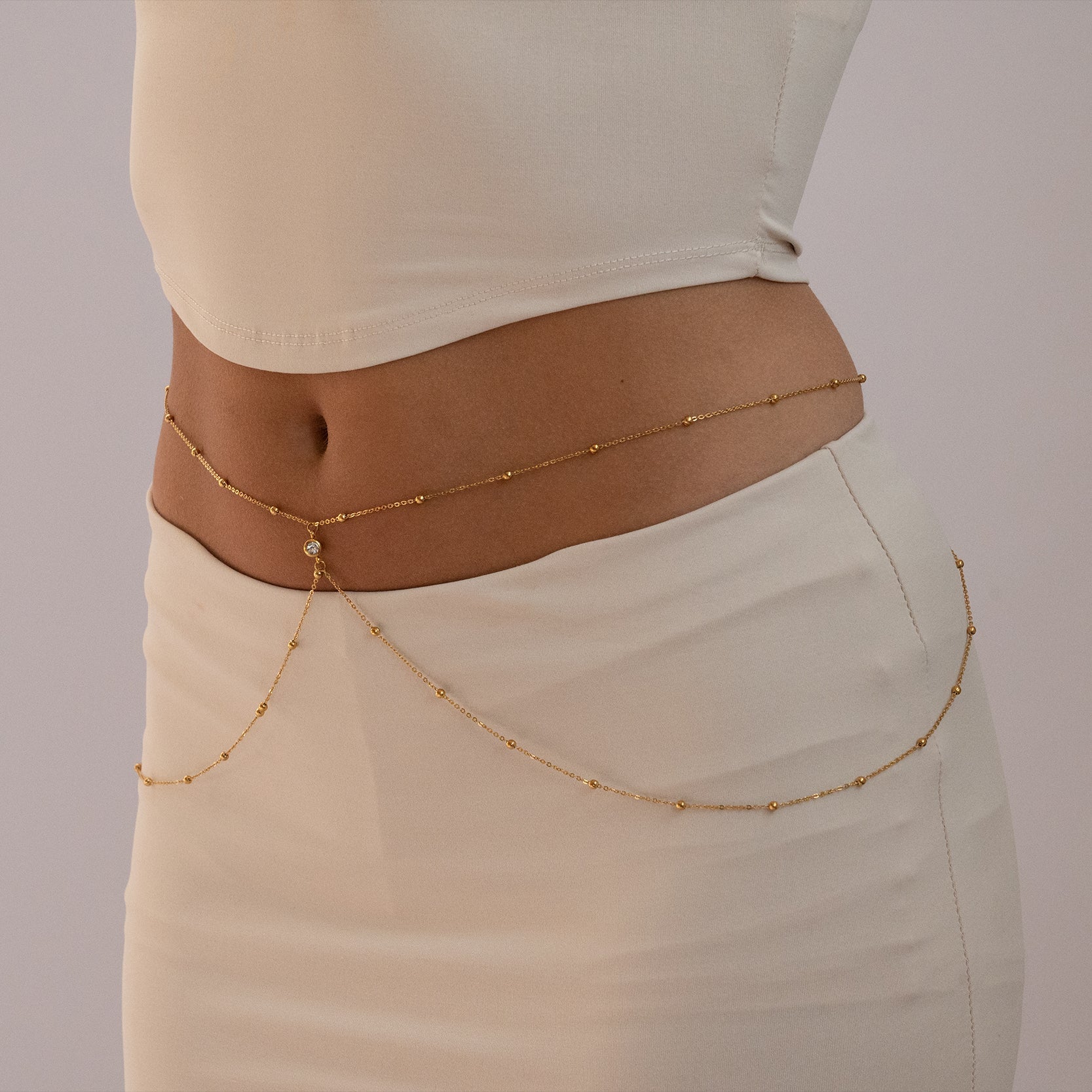 Double Golden Diamond Bellychain