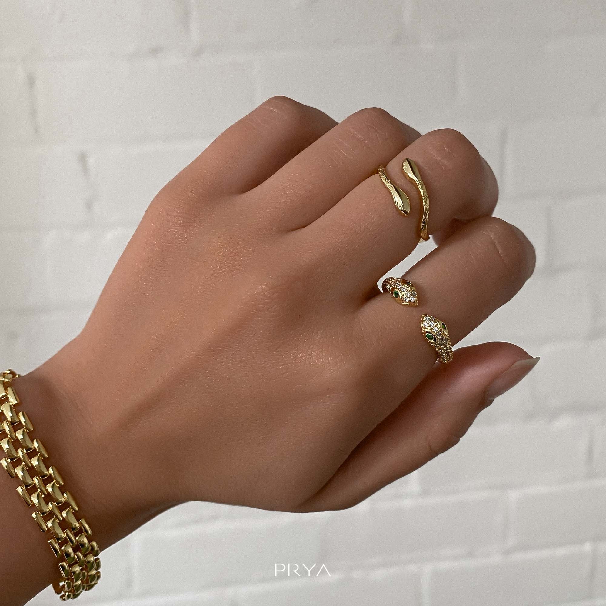 Sadie Double Snake Head Ring