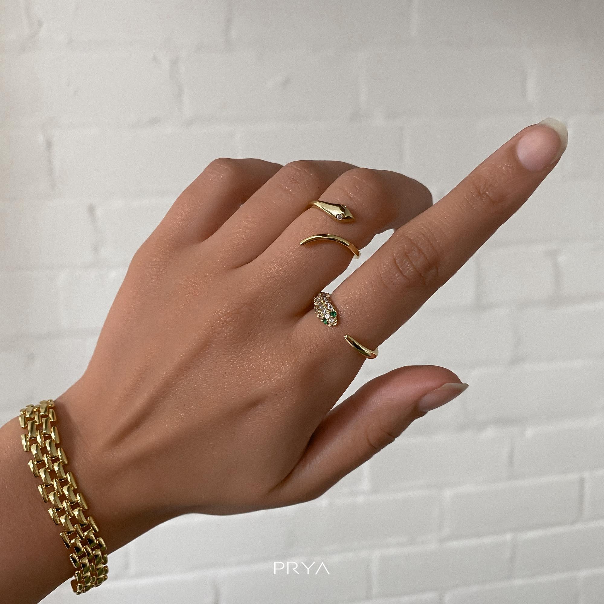 Savannah Adjustable Snake Ring