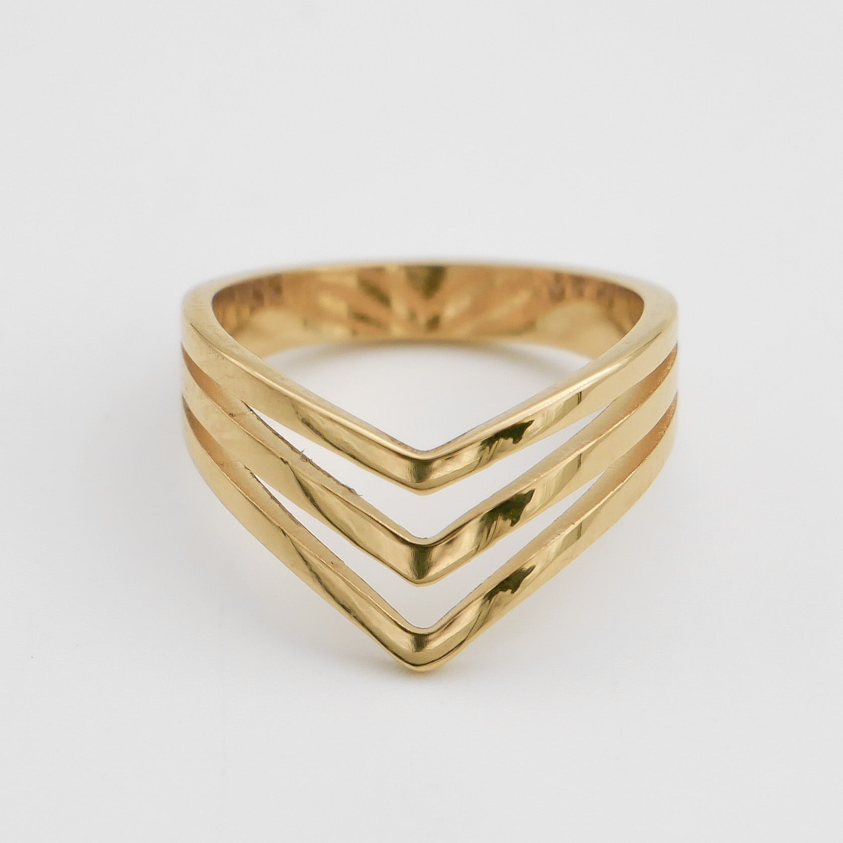 3 Strand Chevron Ring